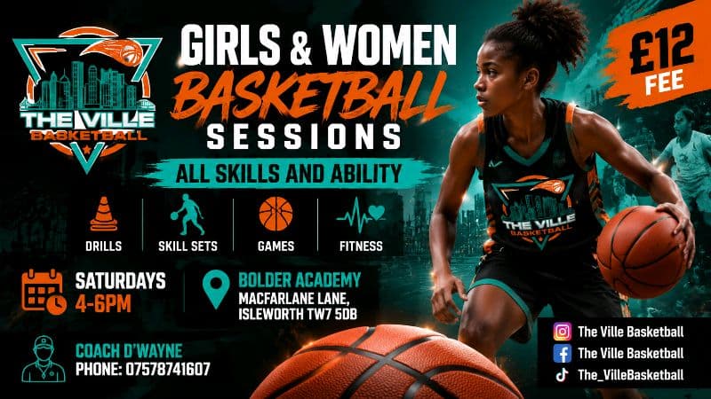 Women basketball coaching session β Basketball at Bolder Academy Hounslow Isleworth TW7 5DB, Hounslow